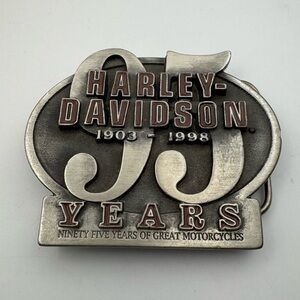 Harley-Davidson 95th  Anniversary Buckle Nickle Ltd Ed 4984 of 6100 Biker